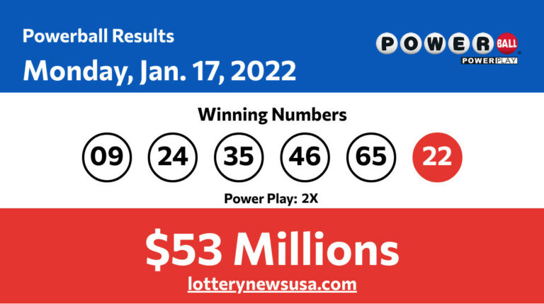 Powerball winning numbers for 01/17/22; Did anyone win the $53 millions jackpot? Powerball winning number for Monday, January 17, 2022