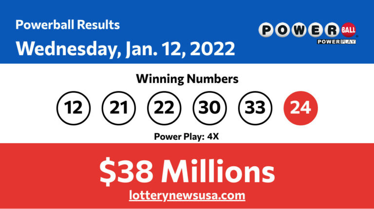 Powerball winning numbers for 01/12/22; Did anyone win the $38 millions jackpot? Powerball winning number for Wednesday, January 12, 2022