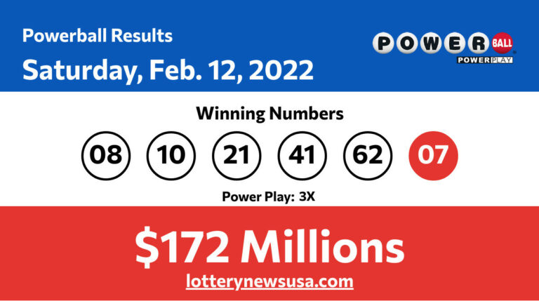 Powerball winning numbers for 02/12/22; Did anyone win the $172 millions jackpot? Powerball winning number for Saturday, February 12, 2022