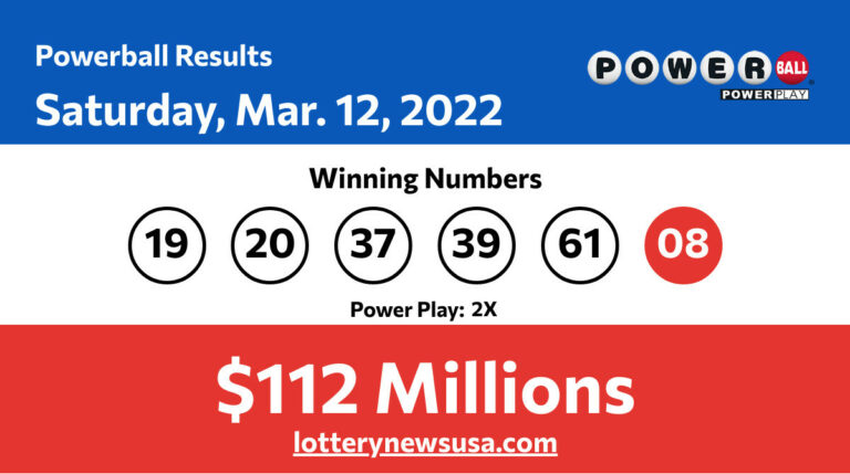 Powerball results for 03/12/22; Did anyone win the Powerball jackpot worth $112 millions? Powerball winning number for Saturday, March 12, 2022