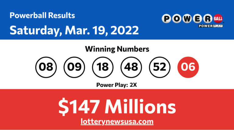 Powerball results for 03/19/22; Did anyone win the Powerball jackpot worth $147 millions? Powerball winning number for Saturday, March 19, 2022