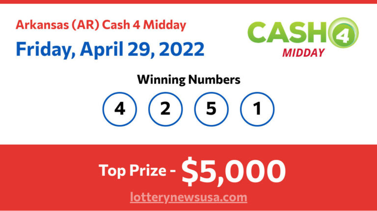 Cash 4 Midday winning number for Friday, April 29, 2022