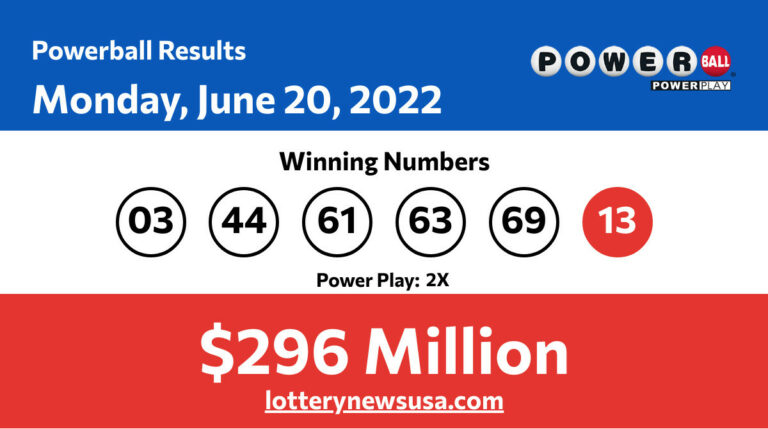 Powerball winning number for Monday, June 20, 2022