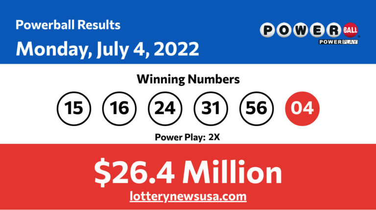 Powerball results for 07/04/22; Did anyone win the Powerball jackpot worth $26 million ? Powerball winning number for Monday, July 04, 2022