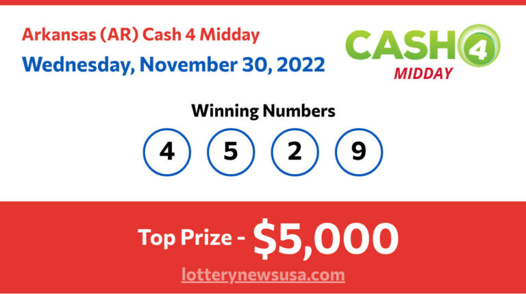 Cash 4 Midday winning number for Wednesday, November 30, 2022