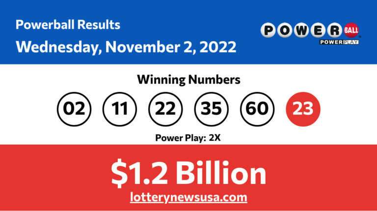 Powerball winning numbers for Wednesday, November 2, 2022; jackpot worth $1.2 billion Powerball winning number for Wednesday, November 02, 2022