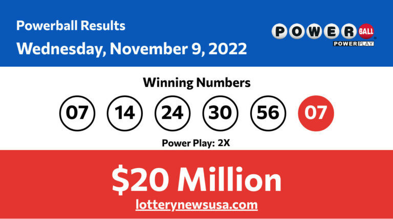 Powerball winning numbers for 11/09/22; Did anyone win the $20 million jackpot? Powerball winning number for Wednesday, November 09, 2022