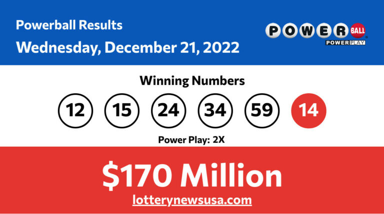 Powerball results for 12/21/22; Did anyone win the Powerball jackpot worth $170 million? Powerball winning number for Wednesday, December 21, 2022