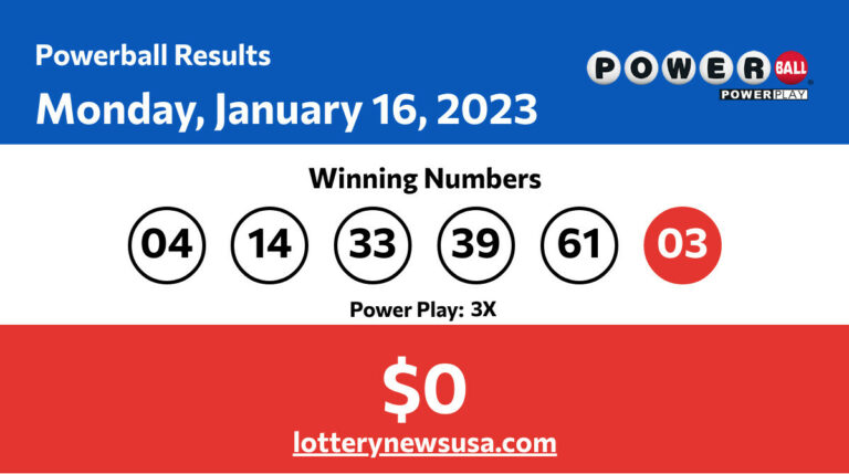 Powerball winning number for Monday, January 16, 2023
