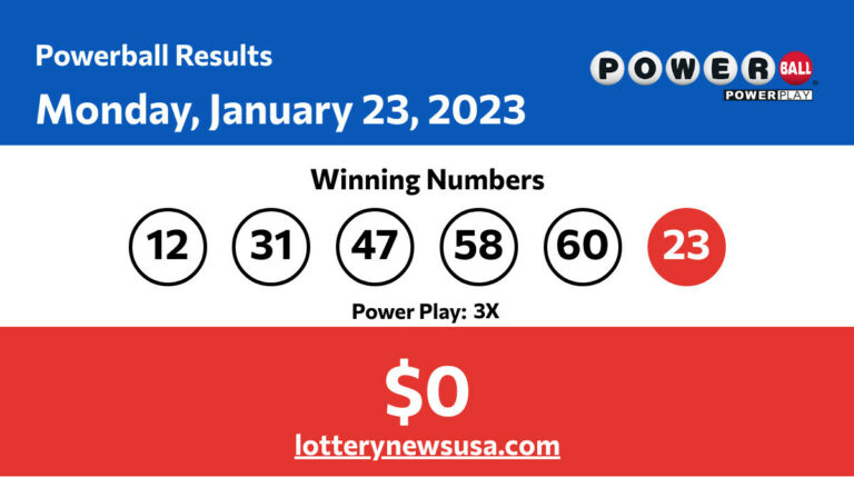 Powerball winning numbers for Monday, January 23, 2023; Did anyone win the Powerball jackpot worth $0 ? Powerball winning number for Monday, January 23, 2023