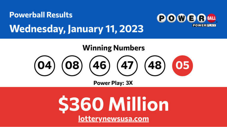 Powerball winning numbers for Wednesday, January 11, 2023; Did anyone win the Powerball jackpot worth $360 million? Powerball winning number for Wednesday, January 11, 2023
