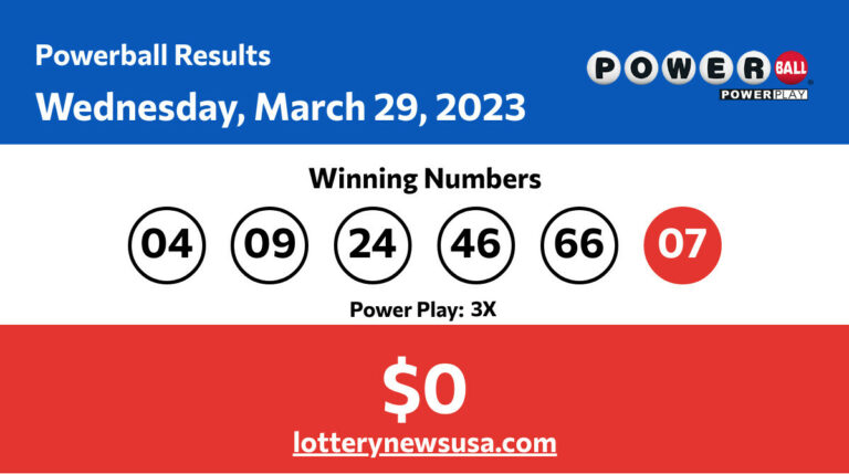 Powerball winning numbers for Wednesday, March 29, 2023; jackpot worth $0 Powerball winning number for Wednesday, March 29, 2023