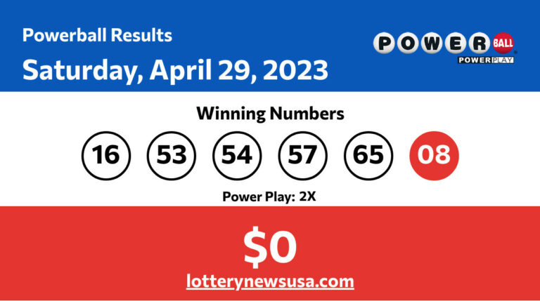 Powerball winning numbers for Saturday, April 29, 2023; jackpot worth $0 Powerball winning number for Saturday, April 29, 2023
