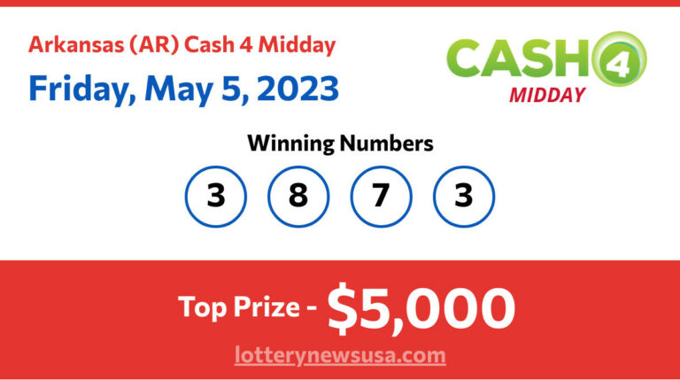 Cash 4 Midday winning number for Friday, May 05, 2023