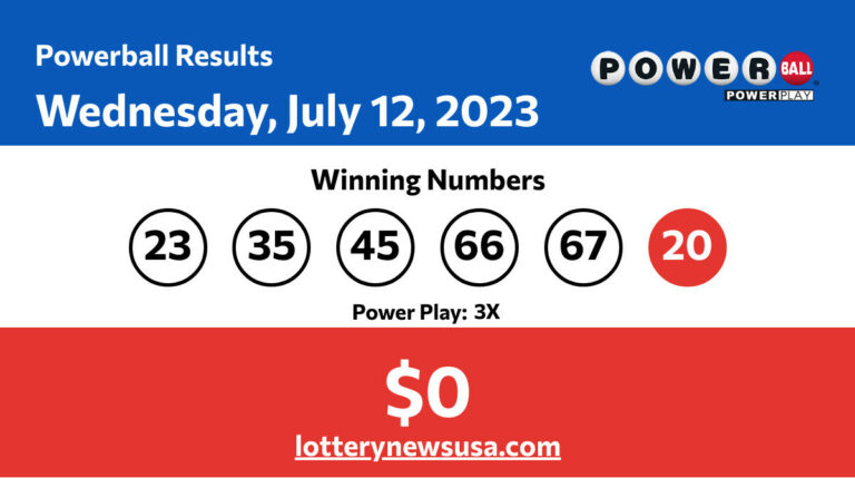 Powerball winning number for Wednesday, July 12, 2023