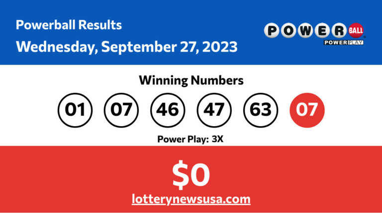 Powerball winning number for Wednesday, September 27, 2023