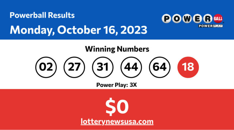 Powerball winning numbers for Monday, October 16, 2023; Did anyone win the Powerball jackpot worth $0 ? Powerball winning number for Monday, October 16, 2023