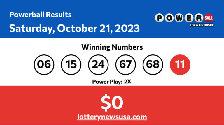 Powerball winning number for Saturday, October 21, 2023