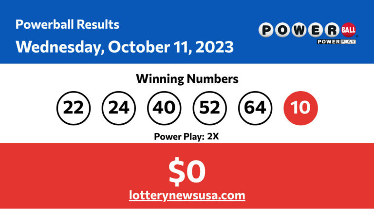 Powerball winning number for Wednesday, October 11, 2023