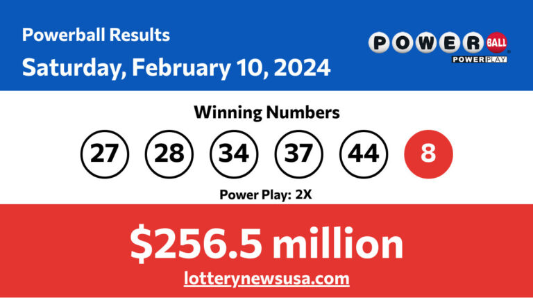 Powerball results for 02/10/24; Did anyone win the Powerball jackpot worth $256.5 million? Powerball winning number for Saturday, February 10, 2024