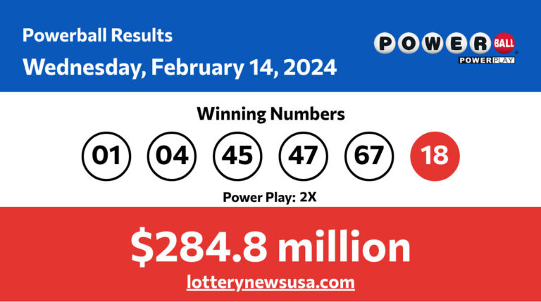 Powerball winning numbers for 02/14/24; Did anyone win the $284.8 million jackpot? Powerball winning number for Wednesday, February 14, 2024